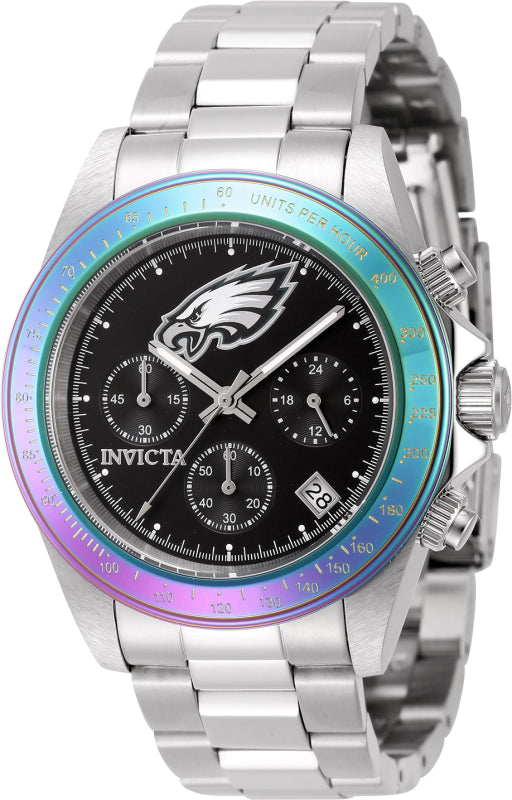 Invicta Men's 44984 NFL Philadelphia Eagles Quartz Multifunction Black Dial Watch