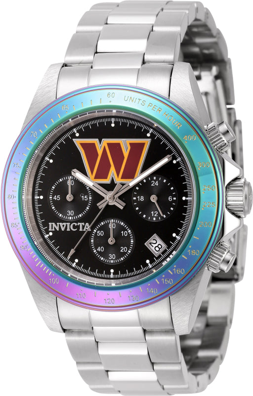 Invicta Men's 44985 NFL Washington Commanders Quartz Multifunction Black Dial Watch