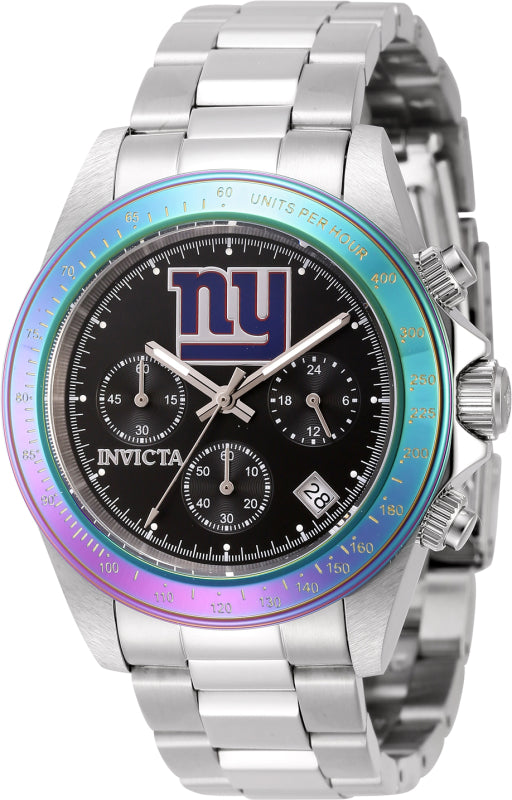 Invicta Men's 44986 NFL New York Giants Quartz Multifunction Black Dial Watch
