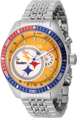 Invicta Men's 44992 NFL Pittsburgh Steelers Quartz Multifunction Yellow Dial Watch