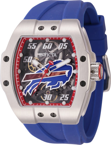 Invicta Men's 45065 NFL Buffalo Bills Automatic Multifunction Red, Transparent Dial Watch