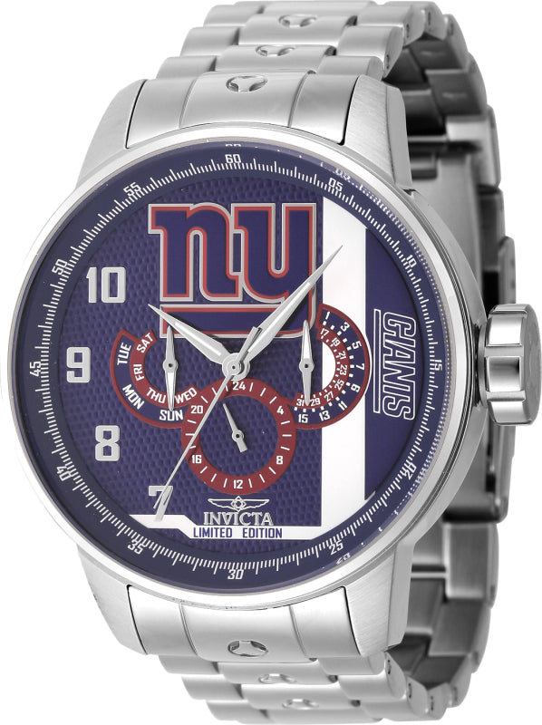 Invicta Men's 45128 NFL New York Giants Quartz Chronograph Red, White, Blue Dial Watch