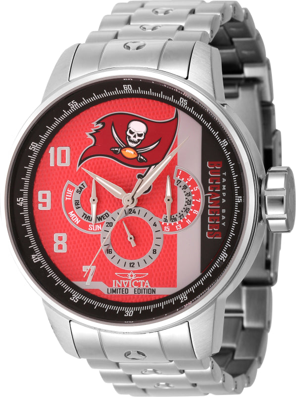 Invicta Men's 45141 NFL Tampa Bay Buccaneers Quartz Red, Grey, Black Dial Watch