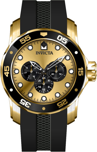 Invicta Men's 45719 Pro Diver Quartz Multifunction Gold Dial Watch