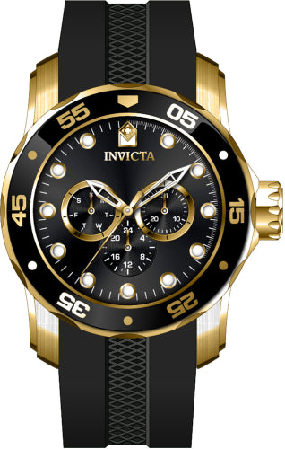 Invicta Men's 45720 Pro Diver Quartz Multifunction Black Dial Watch