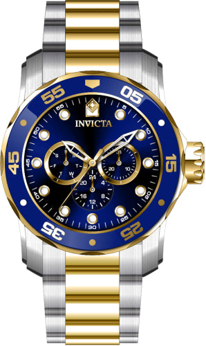 Invicta Men's 45724 Pro Diver Quartz Multifunction Blue Dial Watch