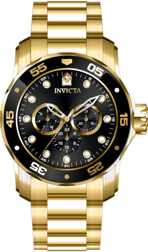 Invicta Men's 45726 Pro Diver Quartz Multifunction Black Dial Watch