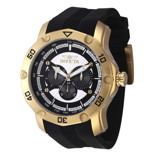 Invicta Men's 45741 Pro Diver Quartz Chronograph Black, White Dial