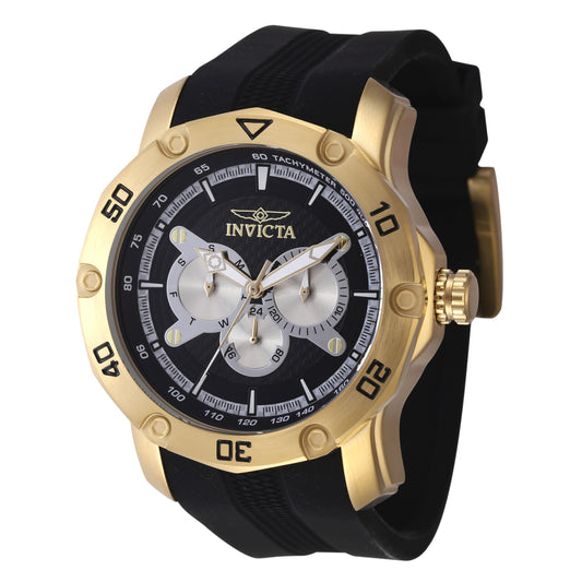 Invicta Men's 45743 Pro Diver Quartz Chronograph Black, Silver Dial