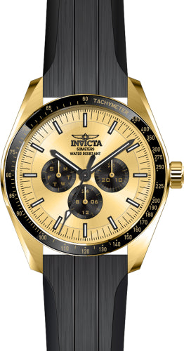 Invicta Men's 45969 Specialty Quartz Chronograph Gold, Black Dial