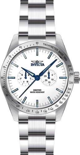 Invicta Men's 45975 Specialty  Quartz Multifunction White Dial Watch