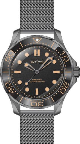 Invicta Men's 45979 Pro Diver Quartz 3 Hand Black Dial Watch