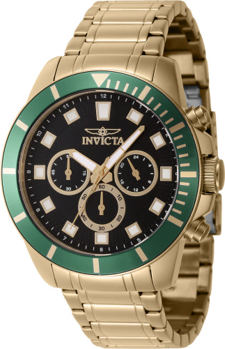 Invicta Men's 46043 Pro Diver Quartz Chronograph Black Dial Watch