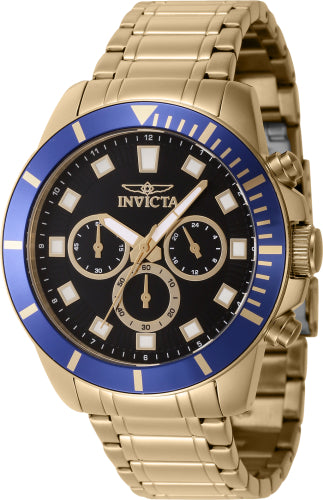 Invicta Men's 46044 Pro Diver Quartz Chronograph Black Dial Watch