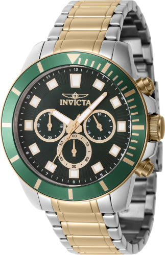 Invicta Men's 46048 Pro Diver Quartz Chronograph Green Dial Watch