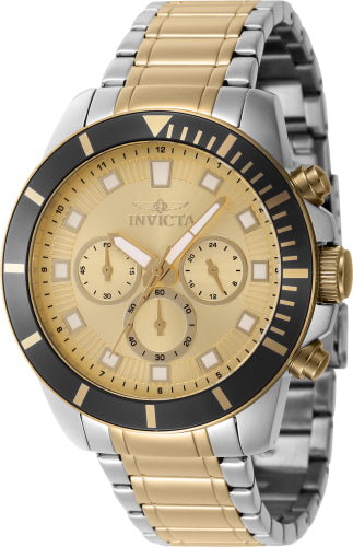 Invicta Men's 46049 Pro Diver Quartz Chronograph Gold Dial Watch