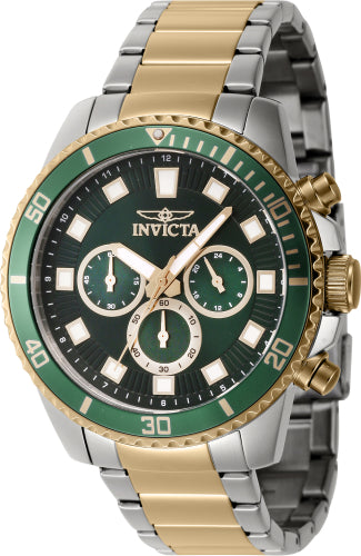 Invicta Men's 46060 Pro Diver Quartz Chronograph Green Dial Watch