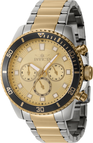 Invicta Men's 46061 Pro Diver Quartz Chronograph Gold Dial Watch