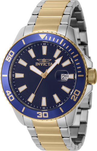 Invicta Men's 46071 Pro Diver  Quartz 3 Hand Blue Dial Watch