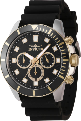 Invicta Men's 46081 Pro Diver Quartz Chronograph Black Dial Watch