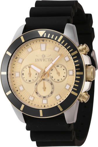 Invicta Men's 46084 Pro Diver Quartz Chronograph Gold Dial Watch