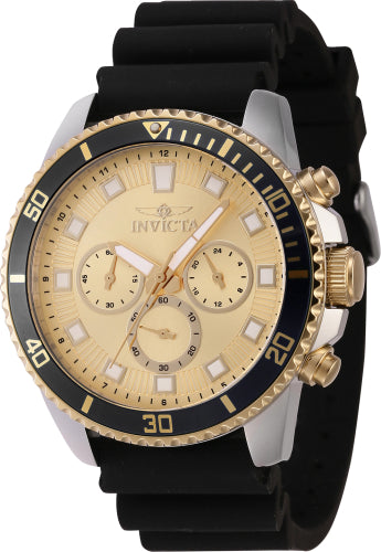Invicta Men's 46128 Pro Diver Quartz Chronograph Gold Dial Watch