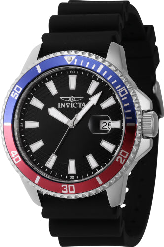Invicta Men's 46131 Pro Diver Quartz 3 Hand Black Dial Watch