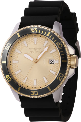 Invicta Men's 46135 Pro Diver Quartz 3 Hand Gold Dial Watch