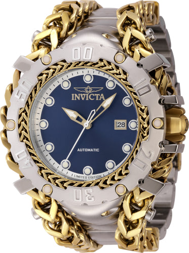 Invicta Men's 46222 Gladiator Automatic 3 Hand Silver, Blue Dial Watch
