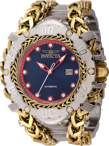 Invicta Men's 46226 Gladiator Automatic 3 Hand Red, Blue Dial Watch