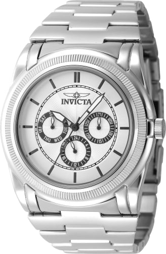 Invicta Men's 46257 Slim Quartz Chronograph Silver Dial Watch