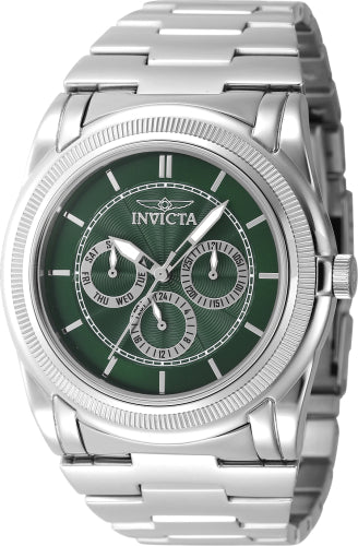 Invicta Men's 46259 Slim Quartz Chronograph Green Dial Watch