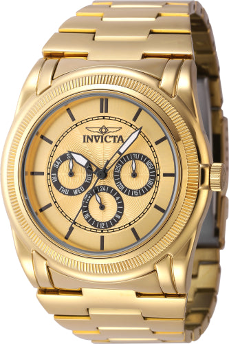 Invicta Men's 46261 Slim Quartz Chronograph Gold Dial Watch