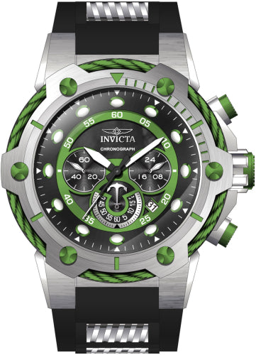 Invicta Men's 46365 Bolt Quartz Chronograph Black, Green Dial Watch