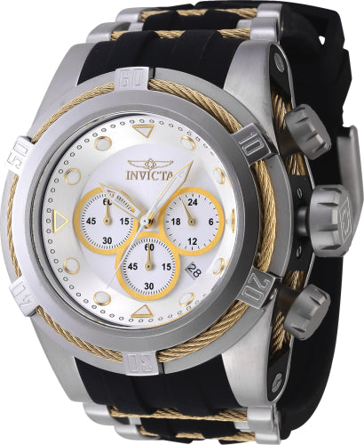 Invicta Men's 46467 Bolt Quartz Chronograph Gold, Silver Dial Watch