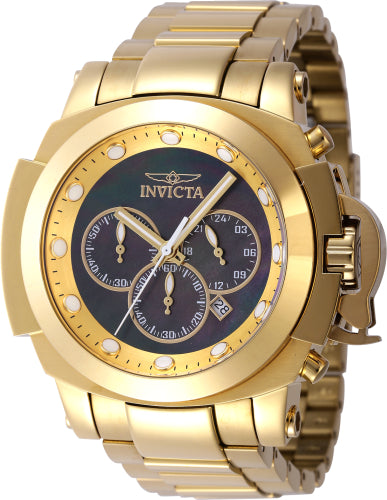 Invicta Men's 46537 Coalition Forces Quartz Chronograph Black, Gold Dial Watch