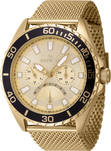 Invicta Men's 46908 Pro Diver Quartz Multifunction Gold Dial Watch