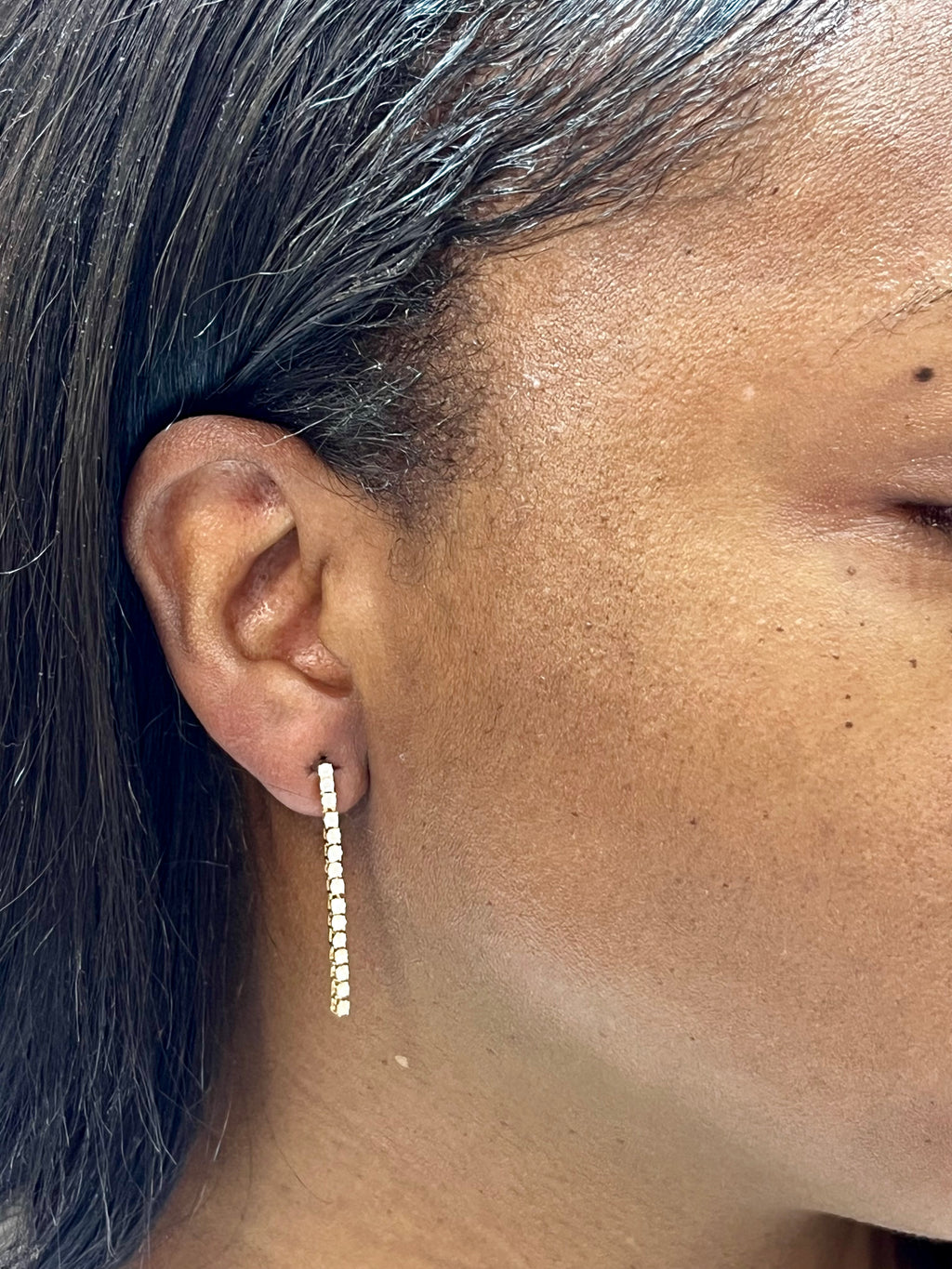 14K Yellow 3/4 CTW Lab-Grown Diamond Earrings