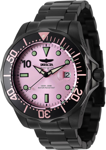 Invicta Men's 47187 Pro Diver Automatic Multifunction Pink Dial Watch