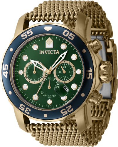 Invicta Men's 47241 Pro Diver Quartz Chronograph Green Dial Watch