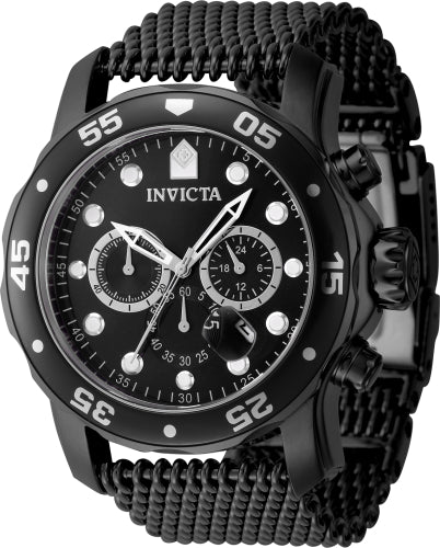 Invicta Men's 47242 Pro Diver Quartz Chronograph Black Dial Watch