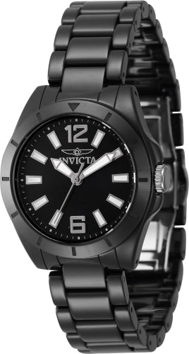 Invicta Women's 47336 Ceramics  Quartz 3 Hand Black Dial Watch