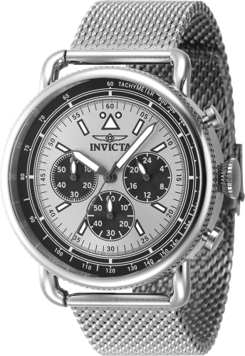 Invicta Men's 47357 Speedway  Quartz Chronograph Silver Dial Watch