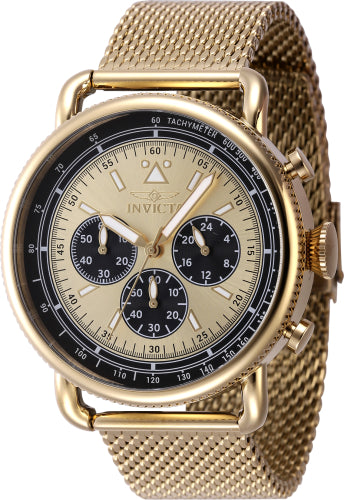 Invicta Men's 47360 Speedway  Quartz Chronograph Gold Dial Watch