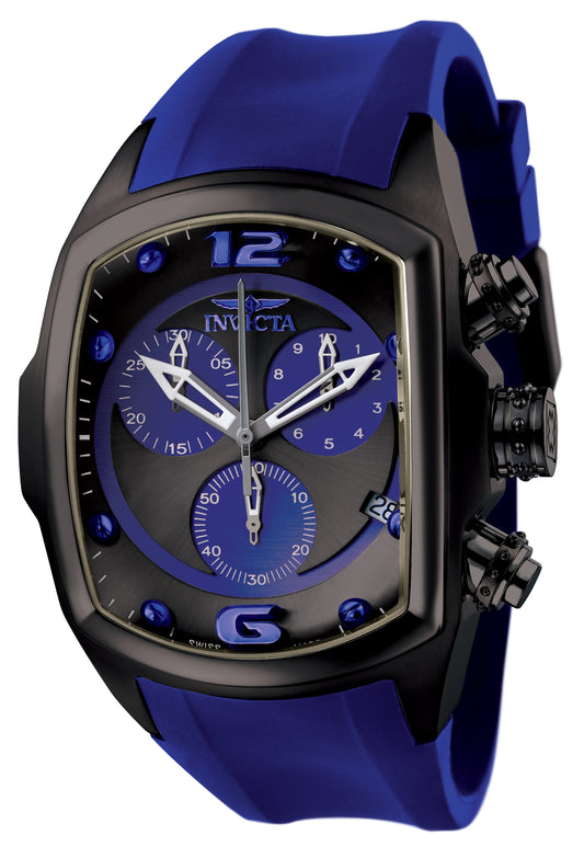 Invicta Men's 6729 Lupah Quartz Chronograph Black, Blue Dial Watch