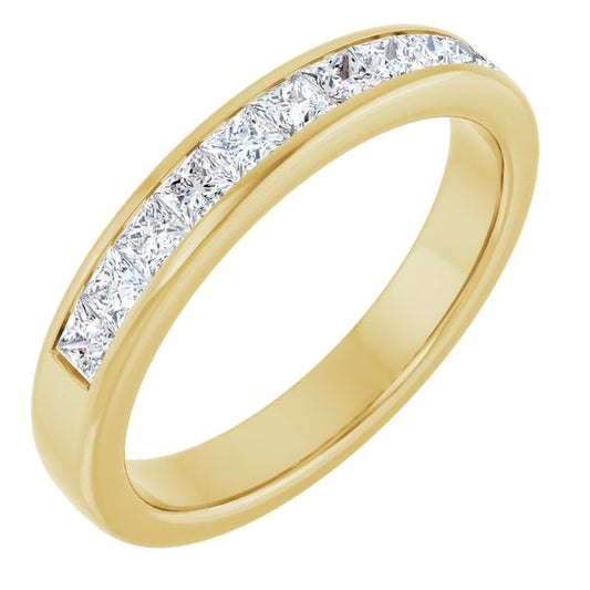 Channel-Set Men's Wedding Band - Hill