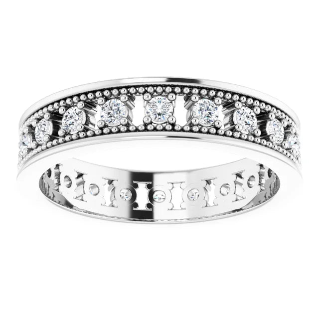 White Gold Wedding Band - Yvonne