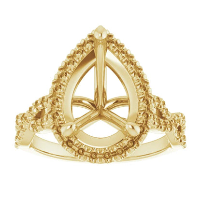 Pear Infinity Diamond Engagement Ring
