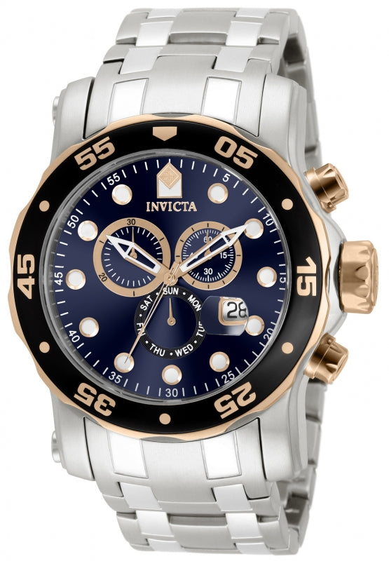 Invicta Men's 80038 Pro Diver Quartz Chronograph Blue Dial Watch