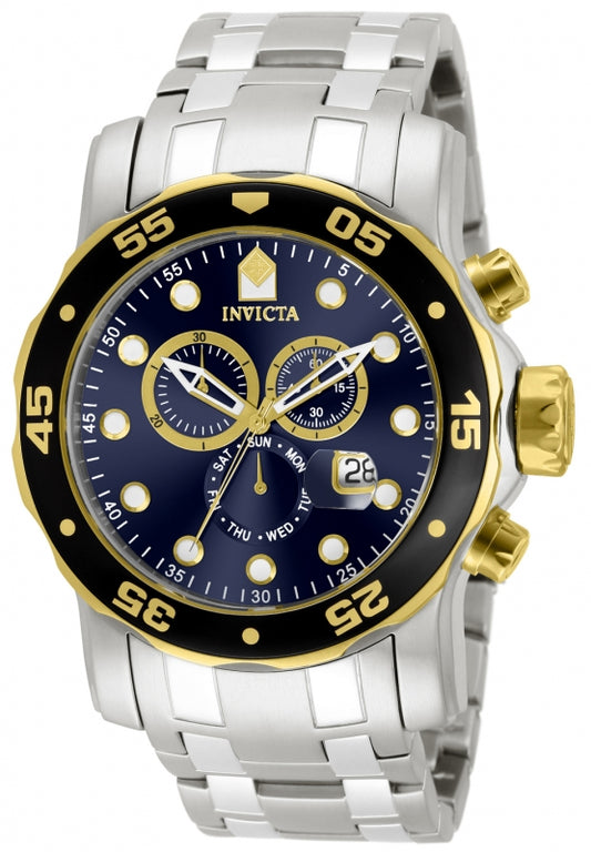 Invicta Men's 80041 Pro Diver Quartz Chronograph Blue Dial  Watch